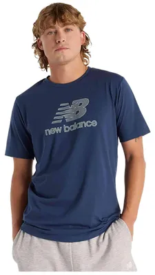Obrázek produktu pro Tričko New Balance Camiseta New Balance Heathertech Logo manga corta azul marino pro Uni