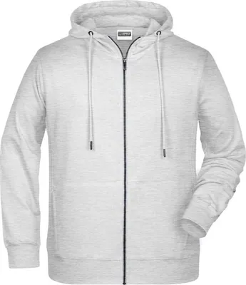 Produktbild von Sweat-Jacke mit Kapuze und Reißverschluss ash, Gr. 4XL
