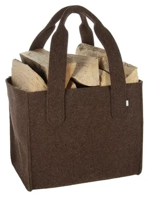 Produktbild von XXL Filztasche braun - Shopper MaxiBag Feuerholztasche Weekender Allrounder Tragetasche