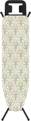 An ironing board cover with a patterned design.