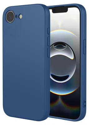 Produktbild von MobyDefend Hülle für iPhone 16e & iPhone 17e - Matte Silikon Schutzhülle - Blau