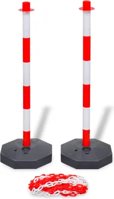 Obrázek produktu pro Sada sloupků Living Store se zábranovým řetězem 10 m z plastu