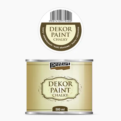 Produktbild von PENTART Dekorfarbe Chalky, 500 ml, Elfenbein