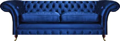 Obrázek produktu pro Pohovka dvoumístná Modrý gauč Nábytek nábytek Sedací souprava Chesterfield