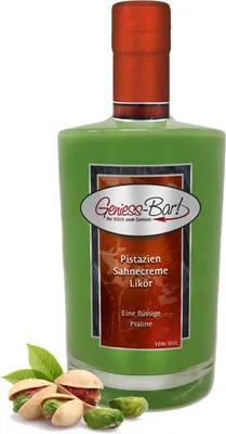 Produktbild von Pistazien Sahnecreme Likör 0,35L Manufaktur Qualität Wunderbar nussiges Aroma 16%Vol