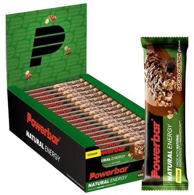 Produktbild von Powerbar Natural Energy 18x40g - Veganer Kohlenhydrat Energie Riegel + Magnesium - Raspberry-Crisp