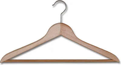 Produktbild von Kleiderbügel Unut 1 drehbar, mit Hosensteg, Buche lackiertm Breite: 440 mm