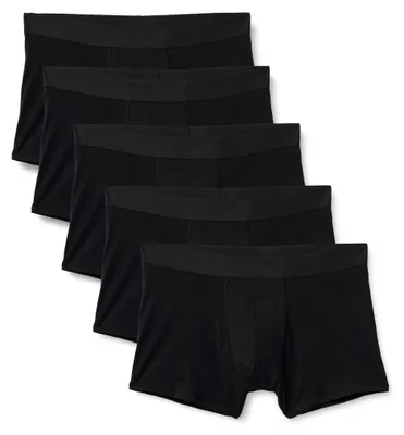 Immagine prodotto di A. Boxer aderenti da uomo, confezionati in un pacco da 5, in cotone jersey, colore nero