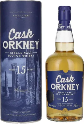 Image de A.D. Rattray Cask ORKNEY 15 Years Old Single Malt 46% Vol. 0,7l en boîte cadeau