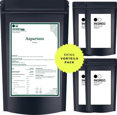 Produktbild von Aspartam  Pulver (40-100 Mesh) – 5kg (5X1kg)