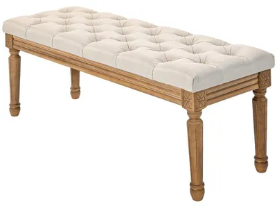 Immagine prodotto di Panca imbottita per letto - Panca | Colore: crema/marrone | Dimensioni: 120x41x48 cm