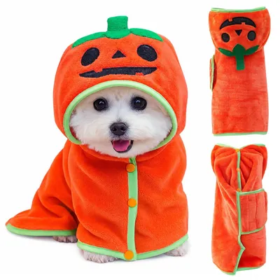 Obrázok produktu pre Halloweenový župan pre domáce zvieratá s motívom tekvice