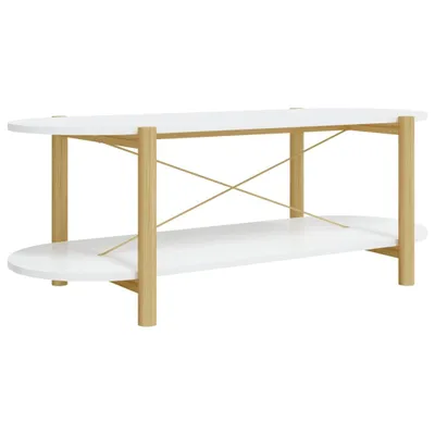 Obrázek produktu pro vidaXL Konferenční stolek bílý 110x48x40 cm Materiál dřevo