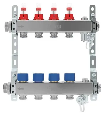 Produktbild von REHAU Verteiler HKV-D AG V2A, 4 Kreise, 1 Stk.