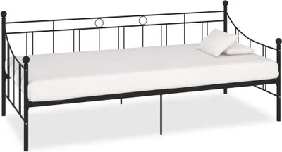 Zdjęcie produktu dla Rama leżanki, czarna, metalowa, 90 x 200 cm