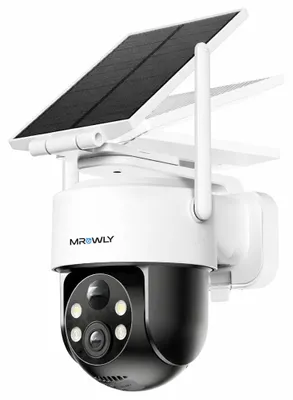 Immagine prodotto di Telecamera di sicurezza wireless - Risoluzione 2K - Alimentazione a energia solare - Rotazione a 360° - Colore bianco