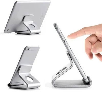 Produktbild von Aluminium Desktop- und Tablet-Halter für iPhone 14 Plus und 15 Pro Max