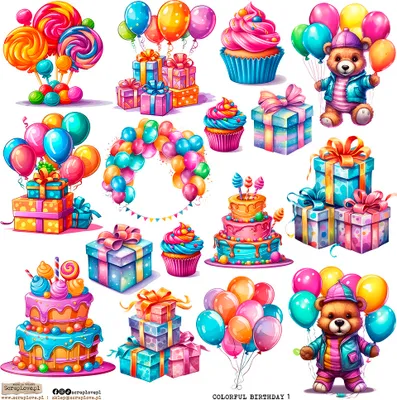 Produktbild von AUFKLEBER ScrapLove Dekor Stickers - Colorful Birthday 1