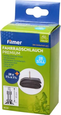 Produktbild von Filmer 45.210 Fahrradschlauch Premium 28x1 5/8x1 3/8 Dunlop