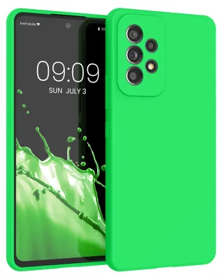 Produktbild von kwmobile Handyhülle für Samsung Galaxy A53 5G Hülle - Case Silikon - Kabelloses Laden - Schutzhülle Cover in Neon Grün