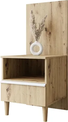 Produktbild von Nachttisch STELLA - Designer Nachtschrank mit Schublade (Eiche Artisan)
