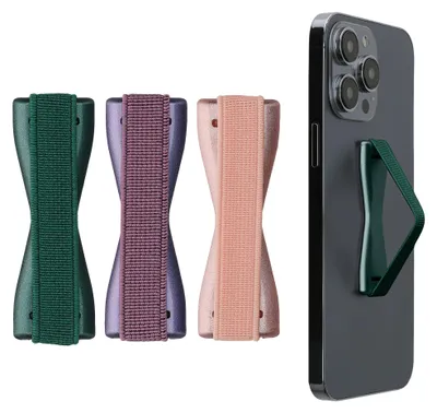 Produktbild von kwmobile Smartphone Fingerhalter 3 Set - Handy Halter Griff Halterung Einhandbedienung - 3x Handyhalter in Metallic Petrol Metallic Brombeere Metallic