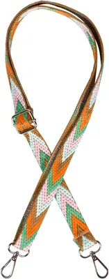Produktbild von styleBREAKER Schmaler Taschen Schulterriemen verstellbar mit buntem Zick-Zack Muster, Wechsel Taschengurt, Unisex 02013023
