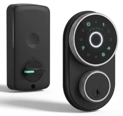 Produktbild von Smart Lock Elektronisches Türschloss mit Fingerabdruck, Zahlenschloss Türöffner mit Tuya App, Digitales Schloss für Standardtüren