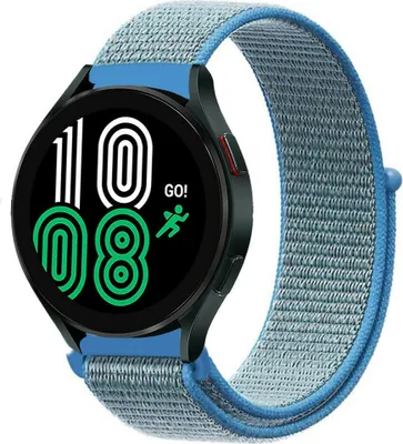 Produktbild von Strap-it Samsung Galaxy Watch 4 44mm Nylon Armband (Blau)