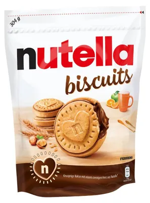 Zdjęcie produktu dla Nutella herbatniki herbatniki z kremowym sercem z Nutelli 304g
