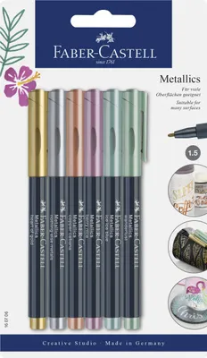 Produktbild von FABER-CASTELL Marker Metallics 6er Kartonetui
