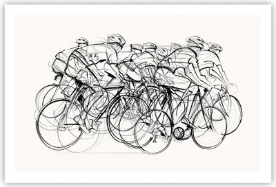 Produktbild von Poster - Poster ohne Rahmen - Fahrrad Rennen Rad - 91,5x61 cm - Wand Bild - Wanddeko - Wandbilder - Kunstposter - Wandposter - Bilder - Kunstdruck - Wanddekoration - Wandbild - P2XAA91x61-4122