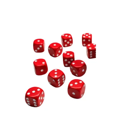Produktbild von Chessex W6x12 Würfelset Opaque Rot/Weiß