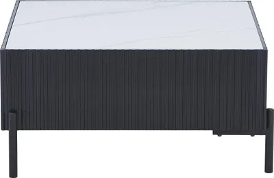 Produktbild von Couchtisch aus Keramik, MDF und Metall – Schwarz-Weiß – CYNDORA