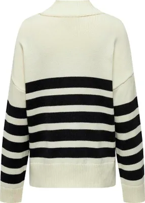Produktbild von ONLY ONLSAGA LS HIGHNECK KNT Cloud Dancer/CANDY HEARTS L