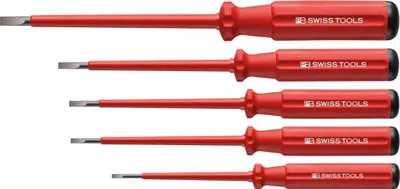 Produktbild von Swiss Tools Schraubendreher-Satz VDE 5-teilig Schlitz im Karton Classic