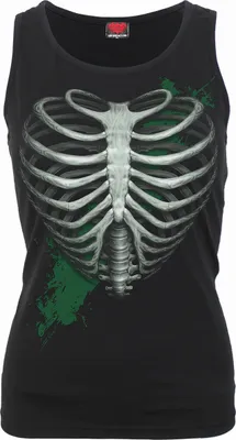 Produktbild von Spiral Heart Ribs Frauen Tanktop XL Schwarz Glow in the Dark