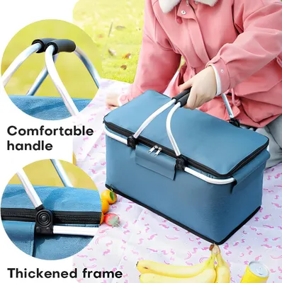 Imagen del producto de Bolsa de compra plegable, aislada, de 20 litros, ideal para picnics y viajes