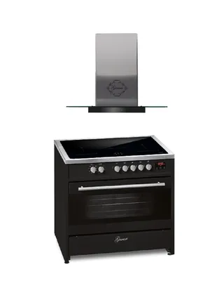 Image de Cuisinière à induction GURARI E 913 BL+GCH T 466 IS 90 BL PRIME, cuisinière de 90 cm / 121 L + hotte aspirante de 90 cm