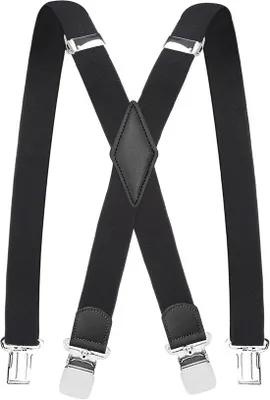 Produktbild von Herren Hosenträger, 3,5 cm breit, X-Form, mit 4 Metallclips, verstellbar und elastisch