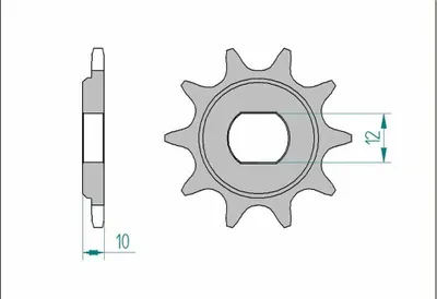 Produktbild von AFAM Stahl Standard Ritzel vorne - 415