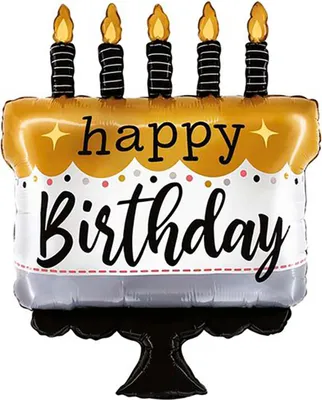 Produktbild von Shape Folienballon "Metallic Satin Birthday" (G)