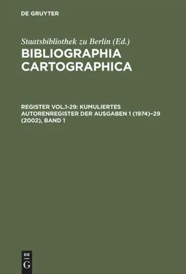 Produktbild von Kumuliertes Autorenregister der Ausgaben 1 (1974)-29 (2002)