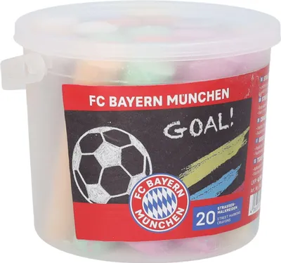 Obrázek produktu pro FC Bayern München chodníkové křídy pro děti 20 ks v kyblíku vícebarevné