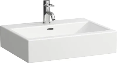 Produktbild von Laufen LF Liv.City Unterbau-Waschtisch, 81743.3, 1 Hahnloch, mit Überlauf, 600x460, weiß, 1 Stk.