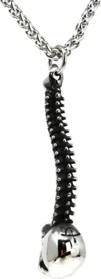 Produktbild von Lederkette Edelstahlkette 316L SKELETT TORSO 60 cm Edelstahl 05-02