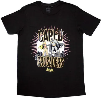 Image de DC Comics - "Batman Caped Crusaders" T-Shirt für Herren/Damen Uni RO11414 (L) (Schwarz)
