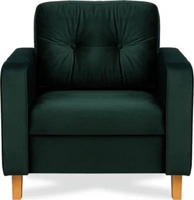 Produktbild von KONSIMO Klassische Sessel mit Armlehnen und angenehmer Stoff zum Anfassen "ERISO", Dunkelgrün, Velour-Stoff, Scandinavian, 80x75x75cm