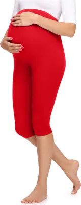 Image de Leggings de grossesse 3/4 pour femme Merry Style en viscose MS10-298 (rouge, S)