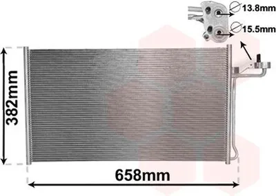 Produktbild von VAN WEZEL 59005150 Kondensator Klimaanlage Klimakondensator für VOLVO V50 (545)